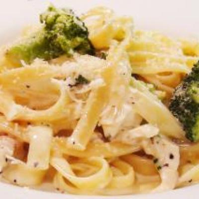 Fettucini Alfredo with Chicken and Broccoli Recipe