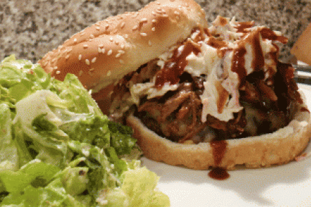 Tennessee Titans Pulled Pork Burger